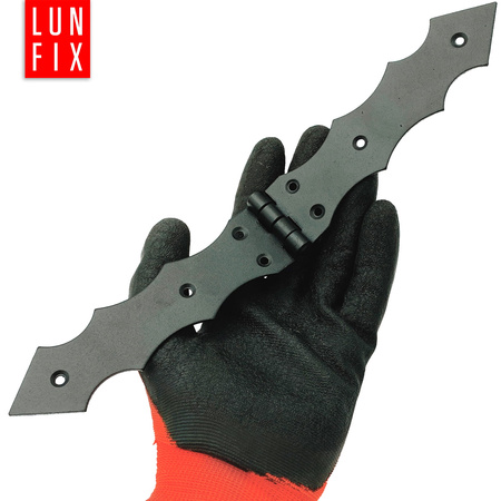 Zawias ozdobny czarny francuski 300x40x2