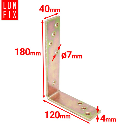 Kątownik belki szeroki KB3 180x120x40x4.0mm