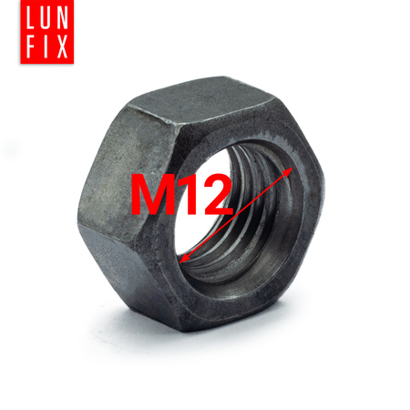 Nakrętka sześciokątna M12 DIN 934 klasa 6 czarna 1kg