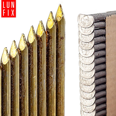 Gwoździe do gwoździarki 50mm 2,8x50 2 cale gładkie na papierze czarne 4000szt.