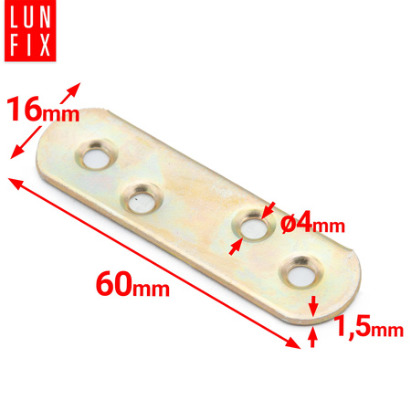 Łącznik meblowy 60x16x1,5 LR2 1szt.