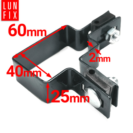 Obejma narożna 40x60 mm grafitowa komplet