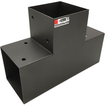 Łącznik belki kwadratowy T 120x120mm wspornik do kantówek 3 końce