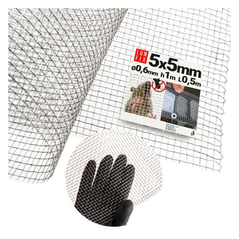 Siatka tkana nierdzewna oczko 5x5mm drut fi 0,6mm 0,5m2