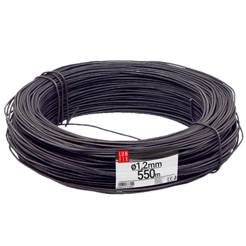 Drut wiązałkowy czarny żarzony (miękki) 1.2mm 5kg