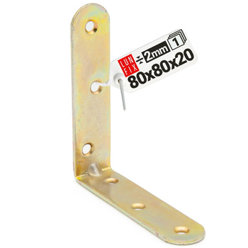 Kątownik meblowy 80x80x20x2 KR8 1szt.