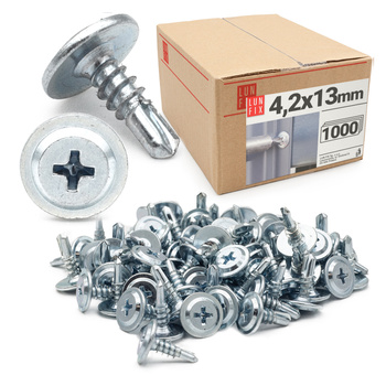 Wkręty samowiercące 4,2x13mm podkładkowe do metalu WSPC 1000szt.