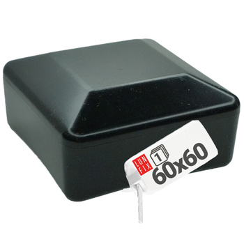 Nasadka na słupek 60x60 mm czarna daszek 1szt.