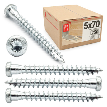 Wkręty ciesielskie Anchor 5x70 do kątowników 250szt.