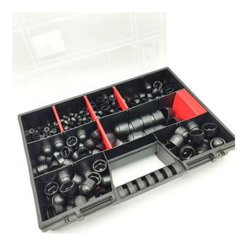 245 el. zestaw maskownic czarnych M5-M20 + organizer