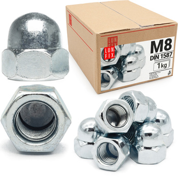 Nakrętka kołpakowa M8 DIN1587 ocynkowana 1kg