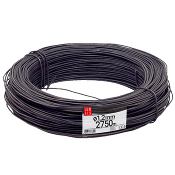 Drut wiązałkowy czarny żarzony (miękki) 1.2mm 25kg