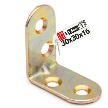 Kątownik meblowy 30x30x16x1,5 KR3 1szt.