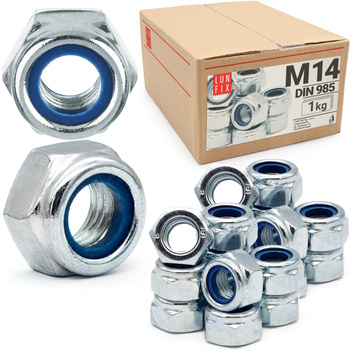 Nakrętka samokontrująca M14 DIN985 ocynkowana 1kg