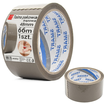 Taśma pakowa brązowa akryl Smart 48mm/66m