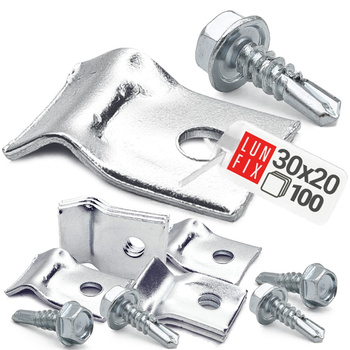 Przelotka blaszkowa uchwyt drutu paneli 5,5x19 ocynk.100szt.