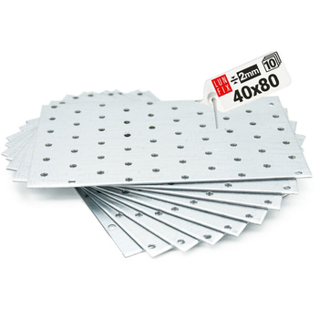 Płytka perforowana 80x40x2 PP1 łącznik ciesielski płaski 10szt.
