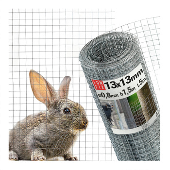 Siatka przeciw gryzoniom 150cm 13x13 fi 0,8mm zgrzewana ocynkowana 5m