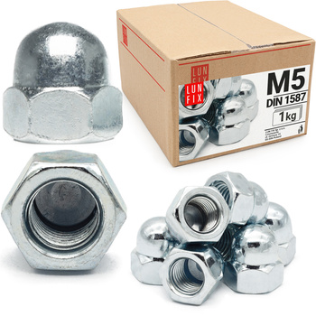 Nakrętka kołpakowa M5 DIN1587 ocynkowana 1kg