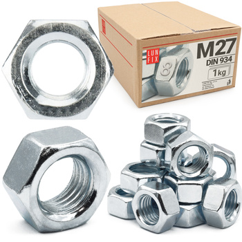 Nakrętka sześciokątna M27 DIN 934 klasa 8 ocynkowana 1kg