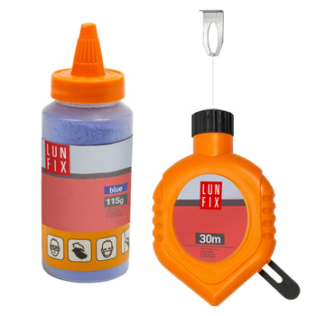 Sznur traserski + kreda sznurek budowlany zwijany