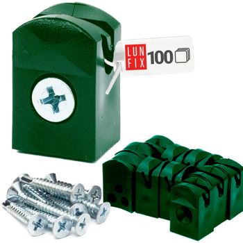 Przelotka mocowanie drutu na wkręt zielona 100szt.
