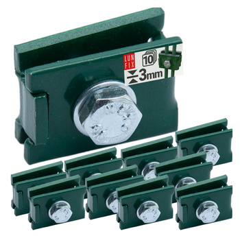 Złączka typu L 6x20 mm zapinka klips do paneli zielona NSO6 10szt.