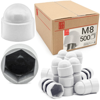 Zaślepka na śruby M8/13 maskownica kołpak biała 500szt.