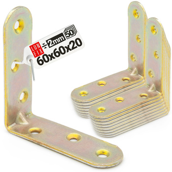 Kątownik meblowy 60x60x20x2 KR6 50szt.