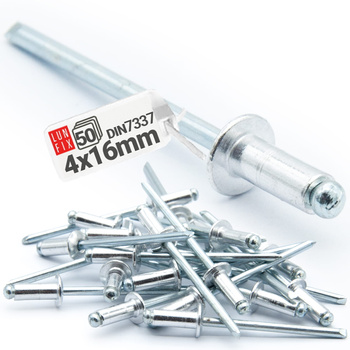 Nity zrywalne 4x16mm aluminiowo-stalowe 50szt.