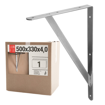 Wspornik półki 50x33cm wzmacniany stalowy