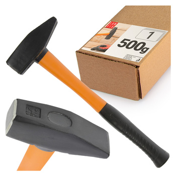 Młotek ślusarski 500g budowlany z trzonkiem z włókna szklanego