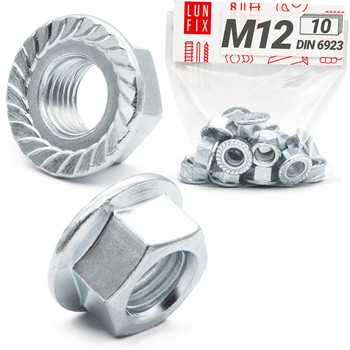 Nakrętka kołnierzowa M12 NDIN6923 ocynkowana 10szt.