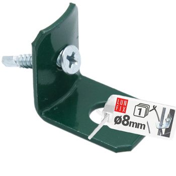 Mocowanie pręta naciągowego z wkrętem 5,5x19 zielony