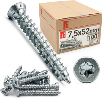 Wkręty do ościeżnic drzwi i okien 7,5x52mm ocynkowane 100szt.