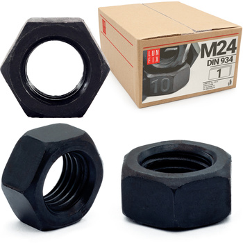 Nakrętka sześciokątna M24 DIN 934 klasa 10 czarna 1szt.