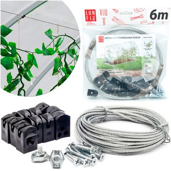 Zestaw do podwiązywania roślin 6m do szklarni LUN FIX