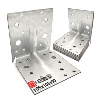 Kątownik montażowy z kolcem 105x105x90x2,5 ciesielski 10szt.