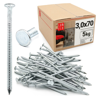Gwoździe pierścieniowe 3x70 mm ocynkowane 5kg