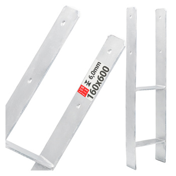 Podstawa słupa typ H 160x600x6 mm kotwa
