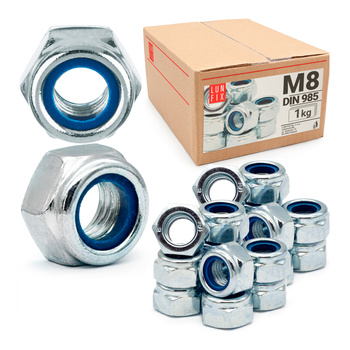 Nakrętka samokontrująca M8 DIN985 ocynkowana 1kg