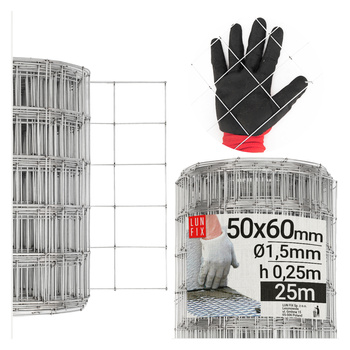Siatka zbrojeniowa 50x60 ściany muru fi1,5mm 0,25x25m
