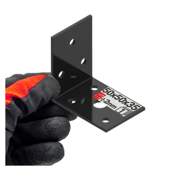 Kątownik montażowy czarny 50x50x35x2 1szt.