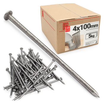 Gwoździe budowlane 4x100 mm 4 cale czarne 5kg