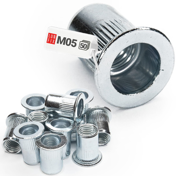 Nitonakrętki M5 walcowe stalowe 50szt.