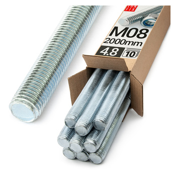 Pręt gwintowany szpilka M8 ocynkowany 2000 mm 10szt.