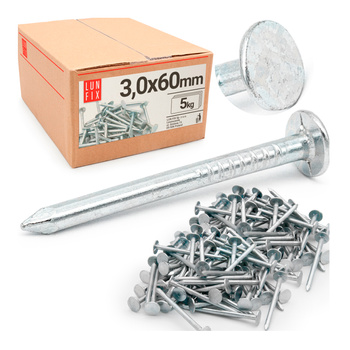 Gwoździe papowe 3x60 mm ocynkowane papiaki 5kg