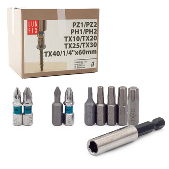 Bit końcówka do wkrętaka zestaw 10w1