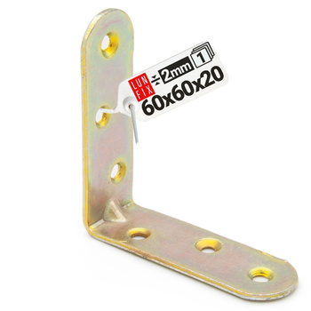 Kątownik meblowy 60x60x20x2 KR6 1szt.