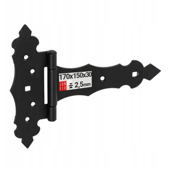 Ozdobny zawias trójkątny czarny 170x150x30x2,5 1szt.